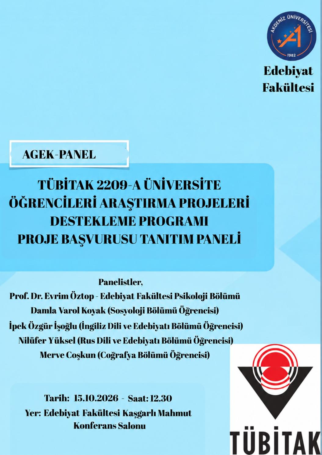 &Ouml;ğrenci Araştırma Projeleri Destekleme Programı Proje Başvurusu Tanıtım Paneli afişi.jpeg