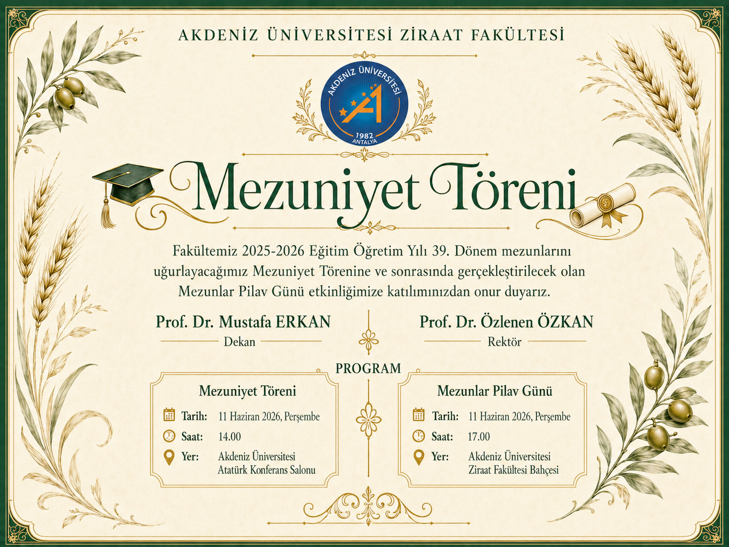 Ziraat Fakültesi 'Mezuniyet Töreni' ve 'Mezunlar Pilav Günü Etkinliği'.jpg