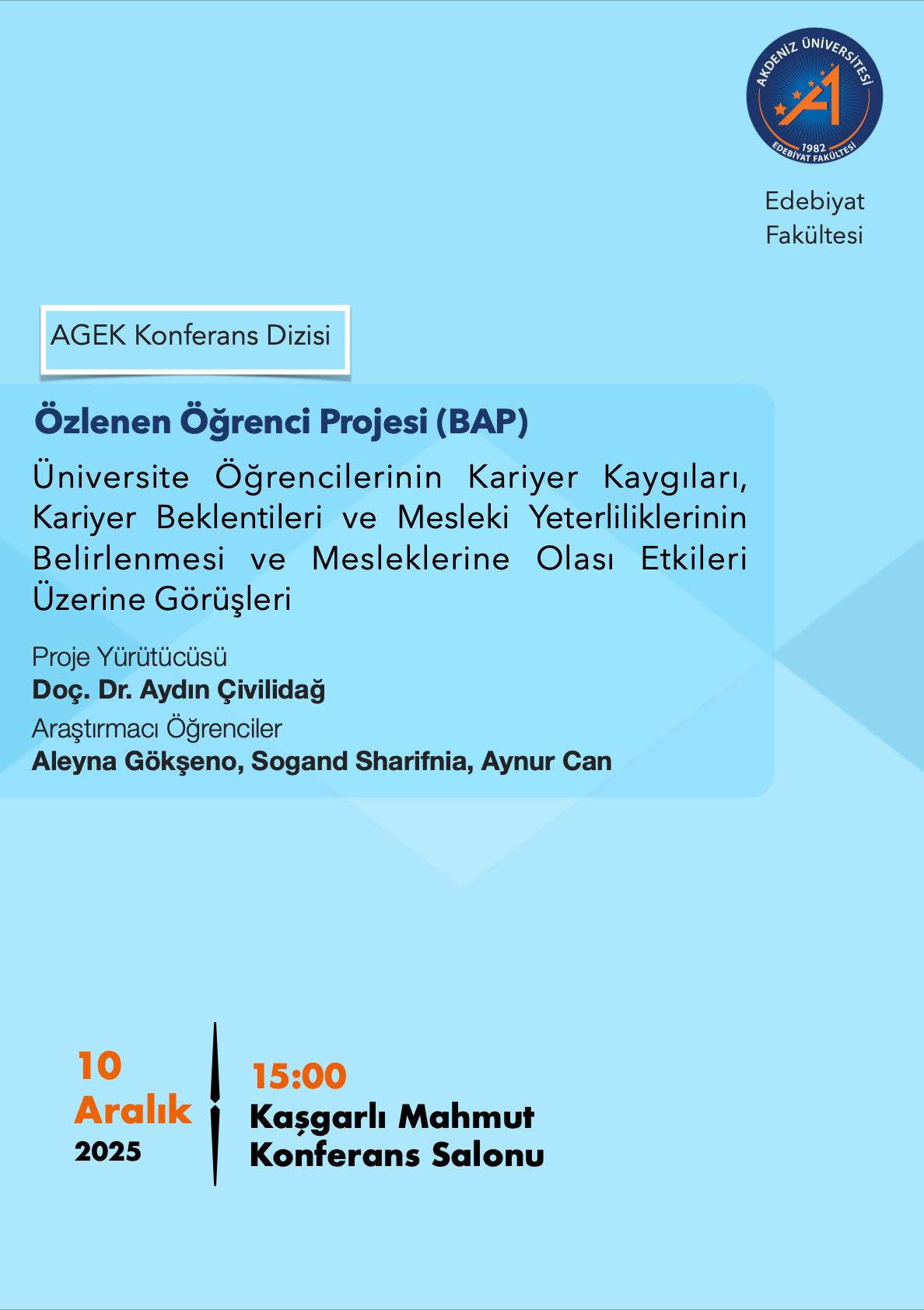 Konferans II: Lisans Öğrenci Bilimsel Araştırma Projeleri (LÖBAP)