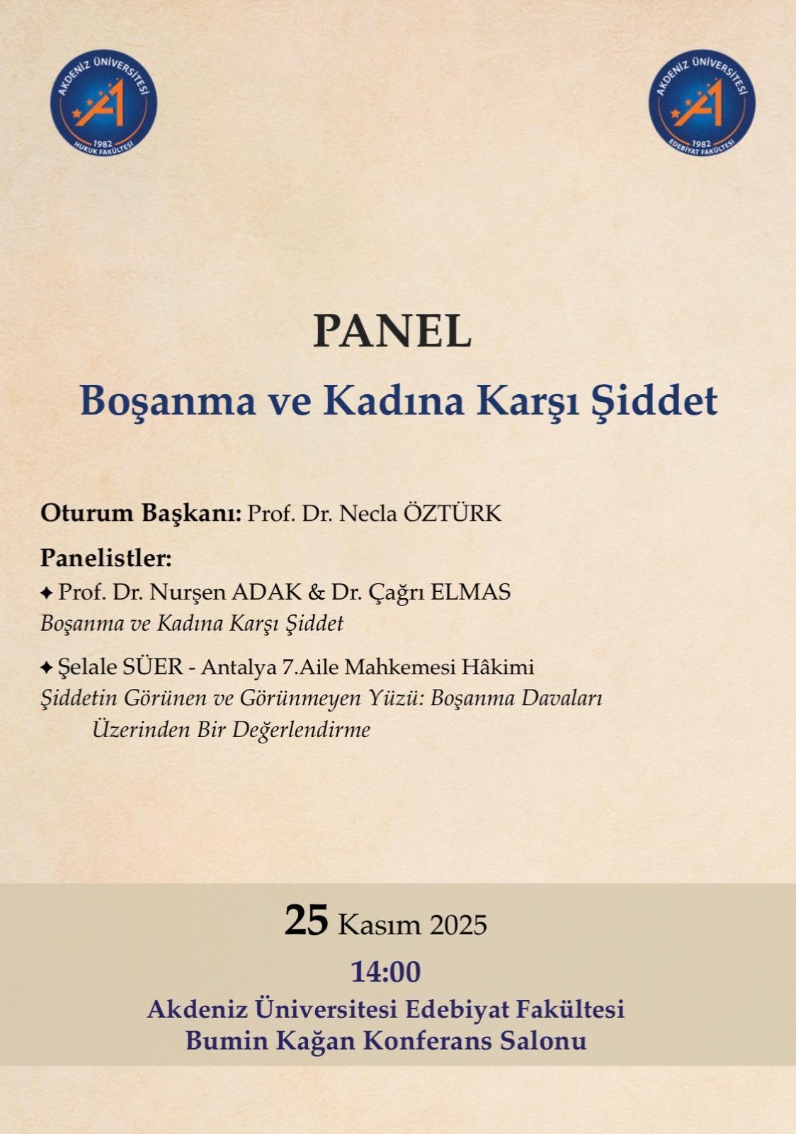 Panel | Boşanma ve Kadına Karşı Şiddet