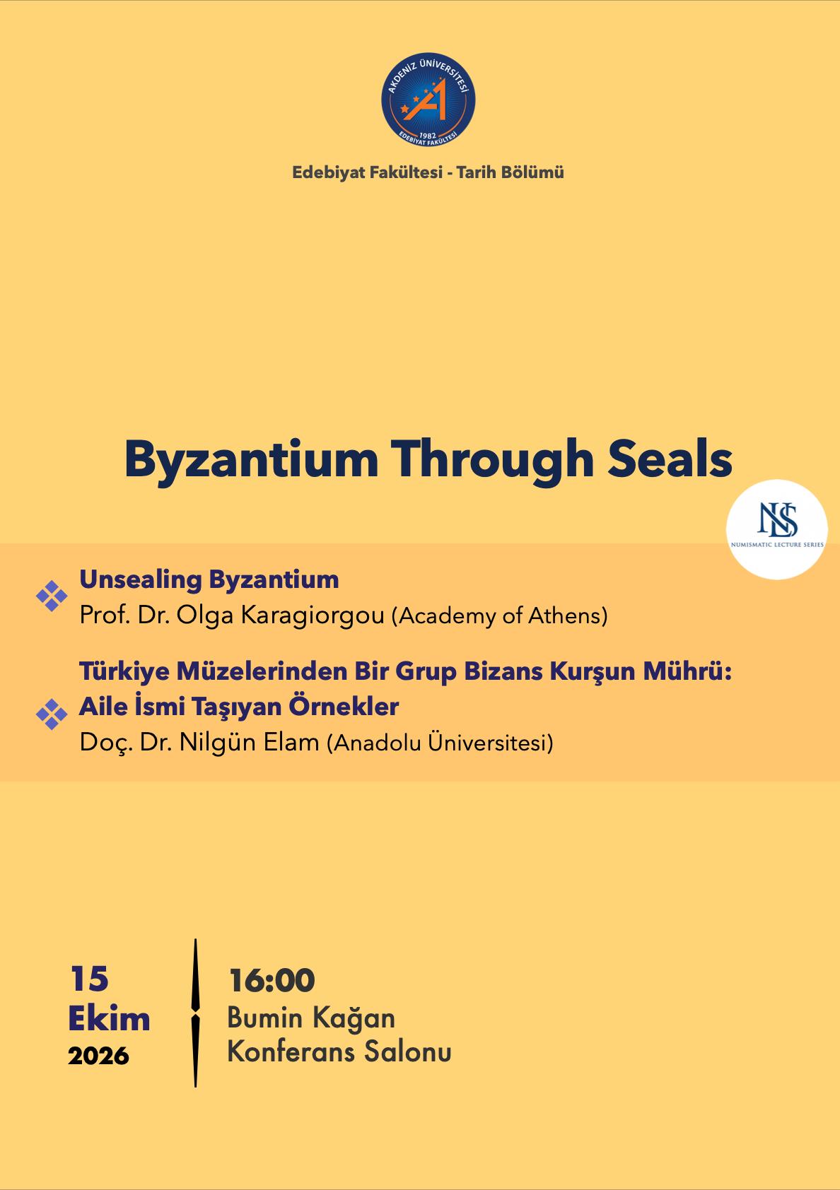 Numismatic Lecture Series: Byzantium Through Seals