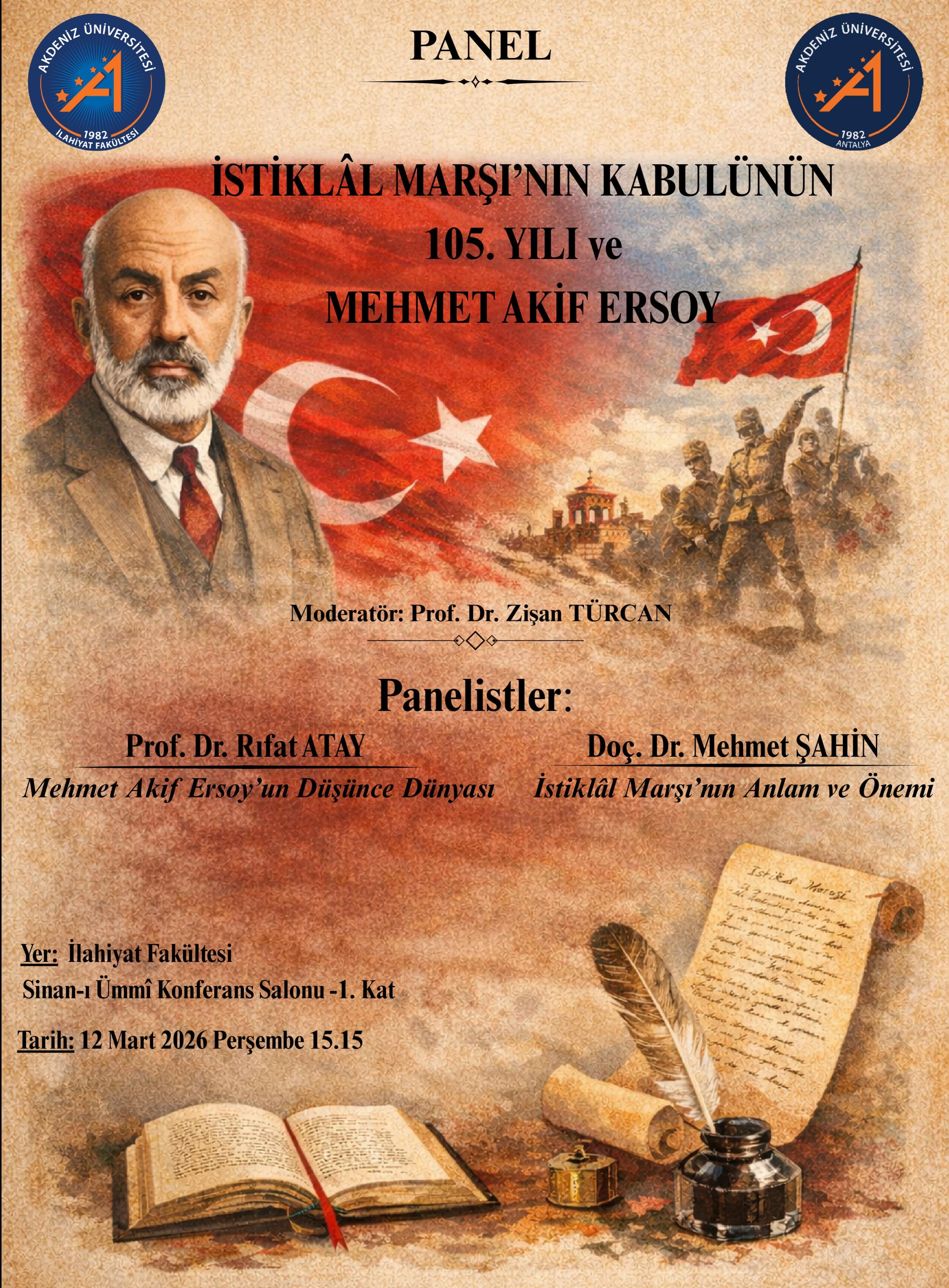 İstiklâl Marşı'nın Kabulünün 105. Yılı ve Mehmet Âkif Ersoy Paneli