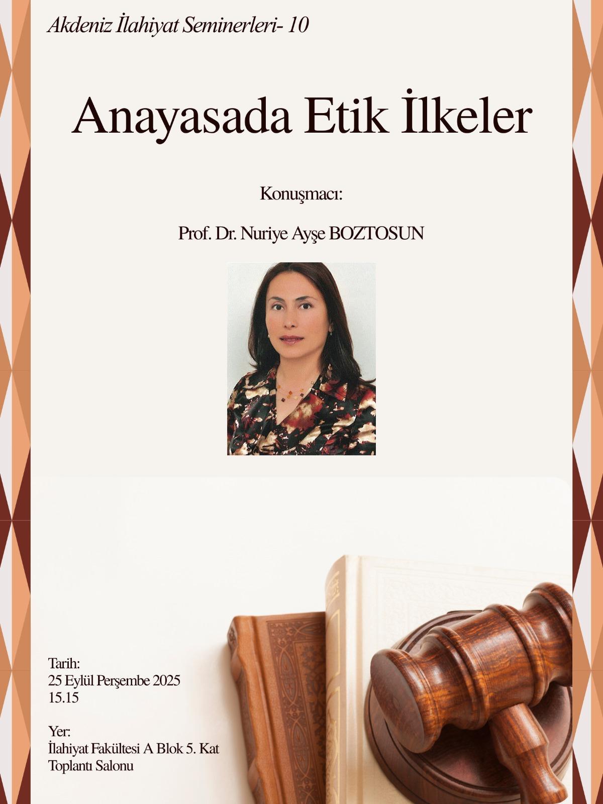 Akdeniz Üniversitesi İlahiyat Fakültesi Seminerleri-10