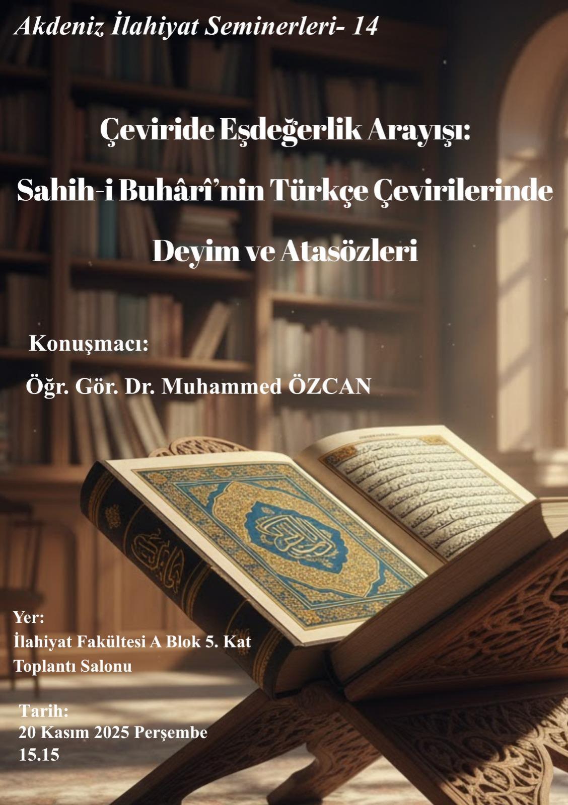 Akdeniz Üniversitesi İlahiyat Fakültesi Seminerleri-14