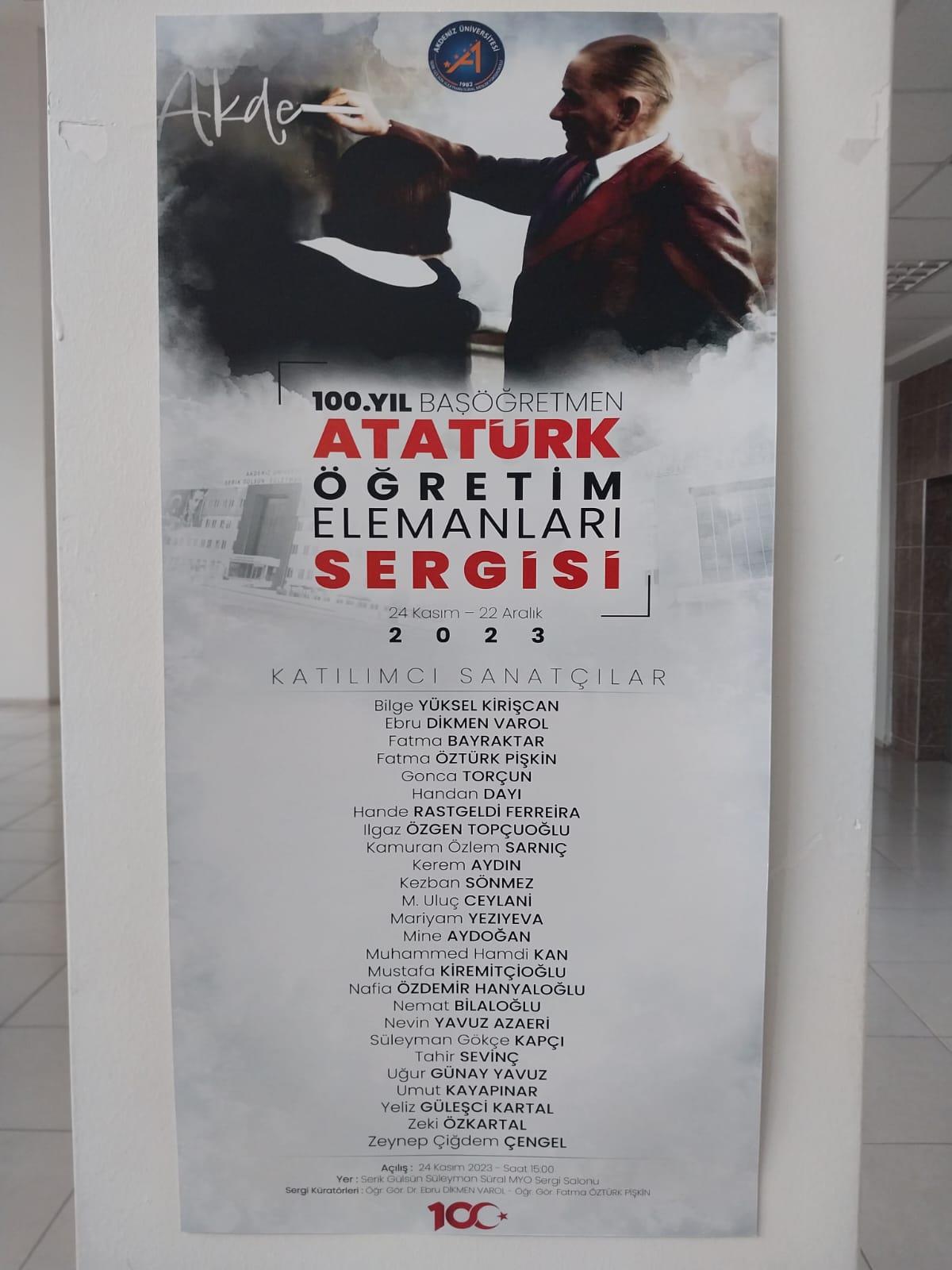100. YIL ATATÜRK ÖĞRETİM ELEMANLARI SERGİSİ AÇILDI