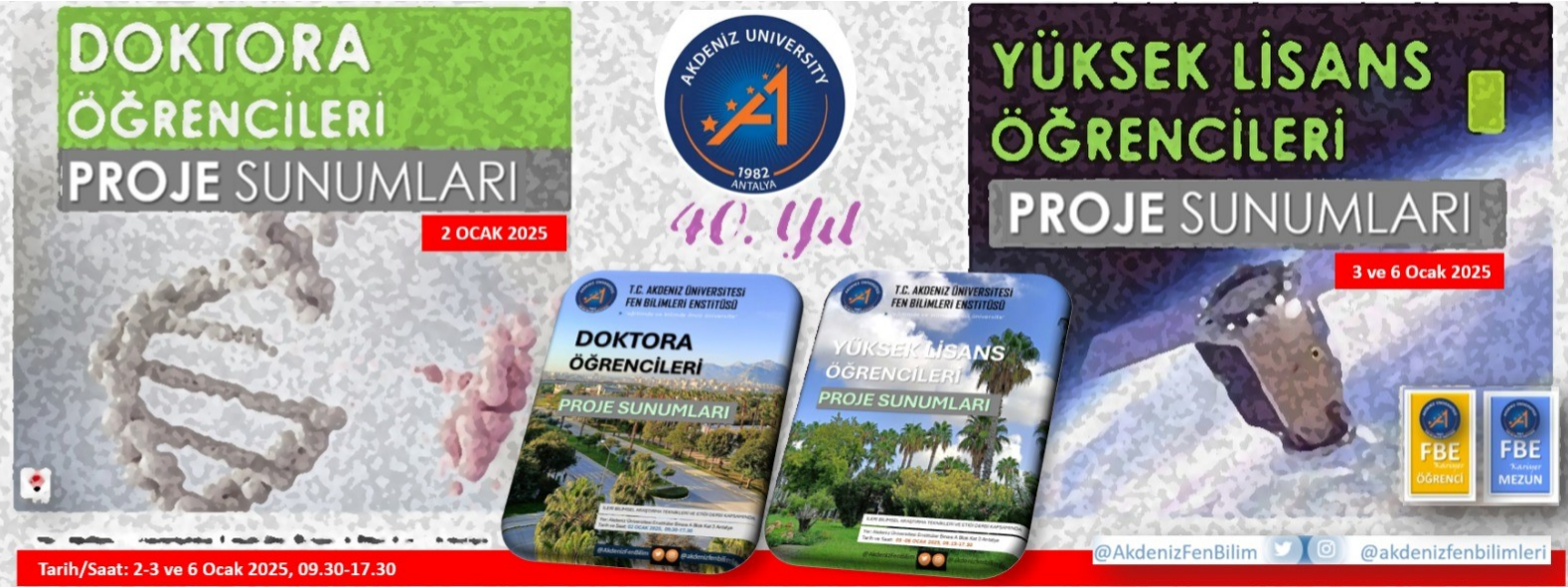 2-3 ve 6 Ocak 2025 Yüksek Lisans ve Doktora Proje Sunumları