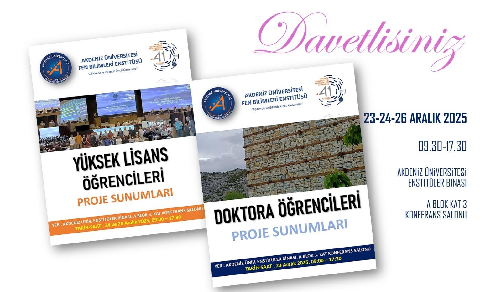 2025 - 2026 Eğitim Öğretim Yılı Güz Yarıyılı İleri Bilimsel Araştırma Teknikleri ve Etik Dersi Proje Sunumları