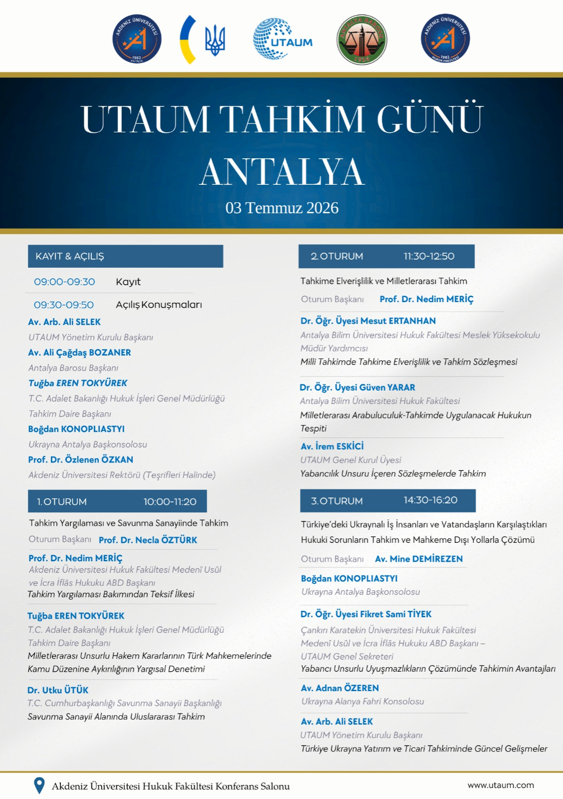 UTAUM Tahkim Günü Antalya