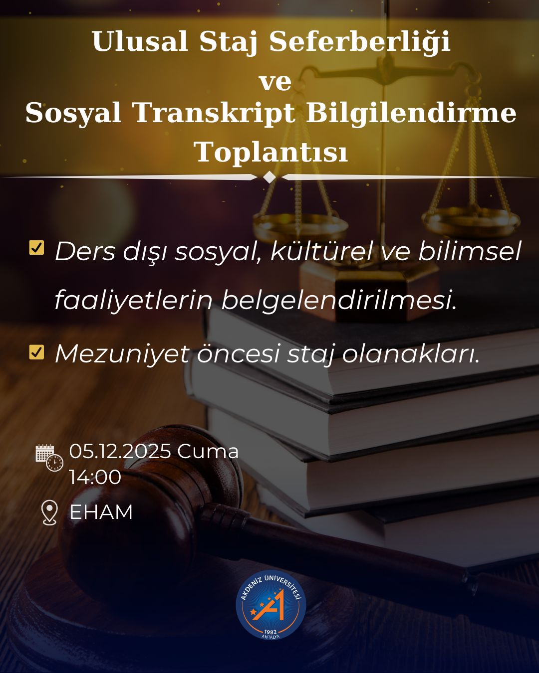 Ulusal Staj Seferberliği ve Sosyal Transkrip Bilgilendirme Toplantısı