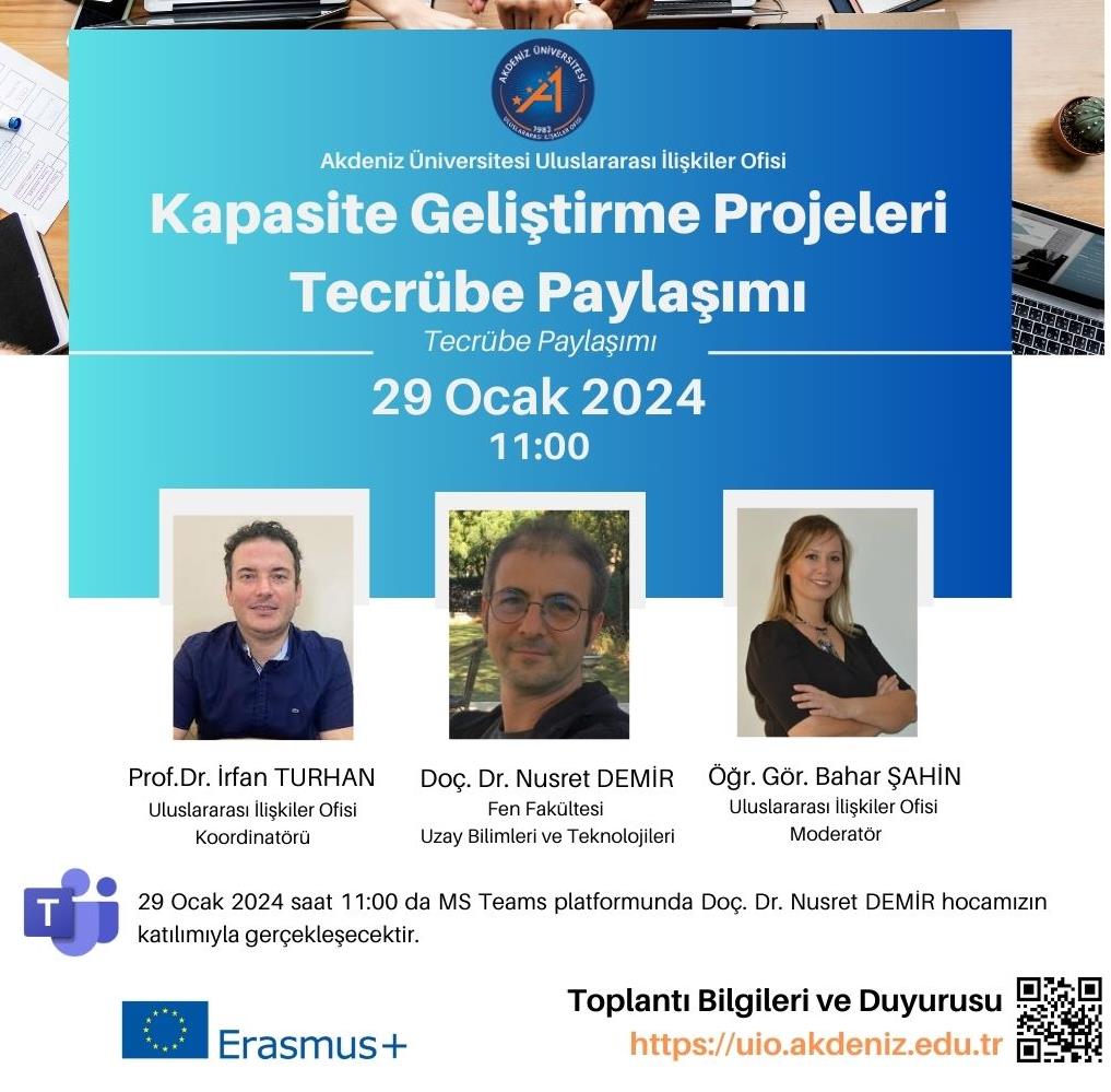 Erasmus+ Programı Kapasite Geliştirme Projeleri Tecrübe Paylaşımı Webinarı
