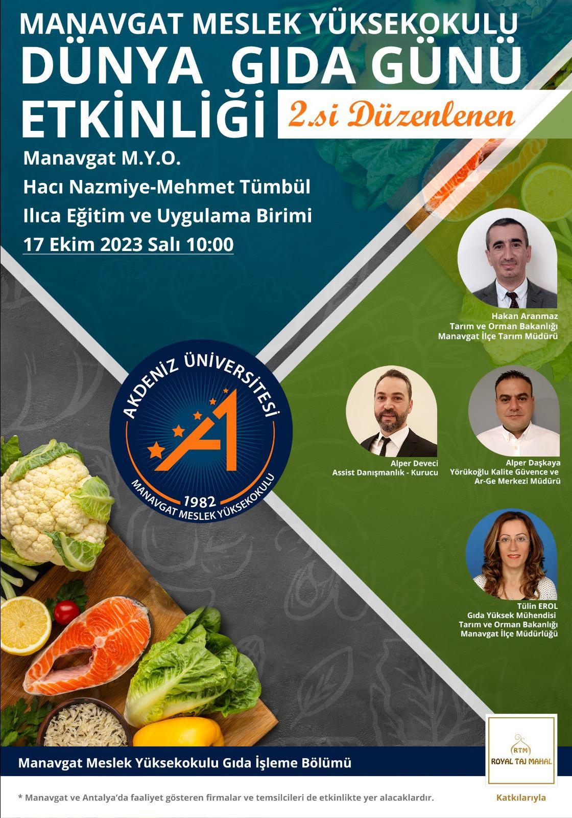 2.si Düzenlenen Manavgat MYO Dünya Gıda Günü Etkinliği