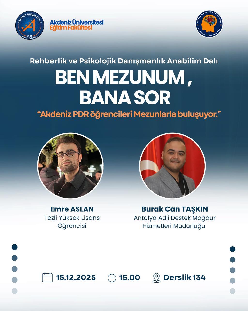 Ben Mezunum, Bana Sor (Rehberlik ve Psikolojik Danışmanlık ABD)