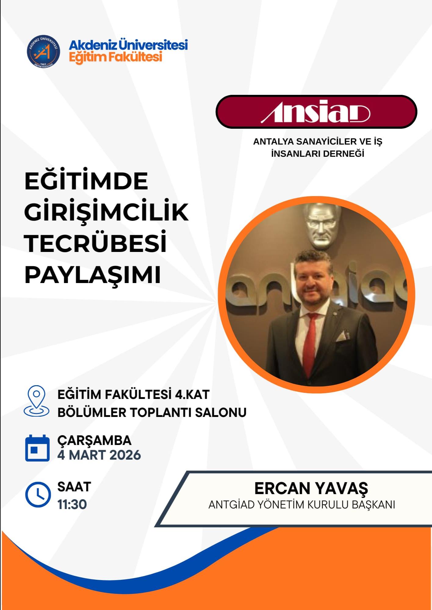 Eğitimde Girişimcilik Tecrübesi Paylaşımı