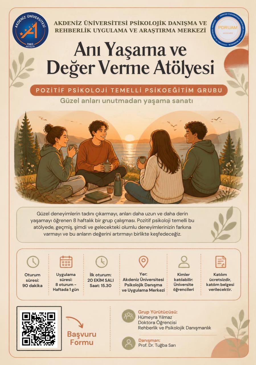 Anı Yaşama ve Değer Verme Atölyesi