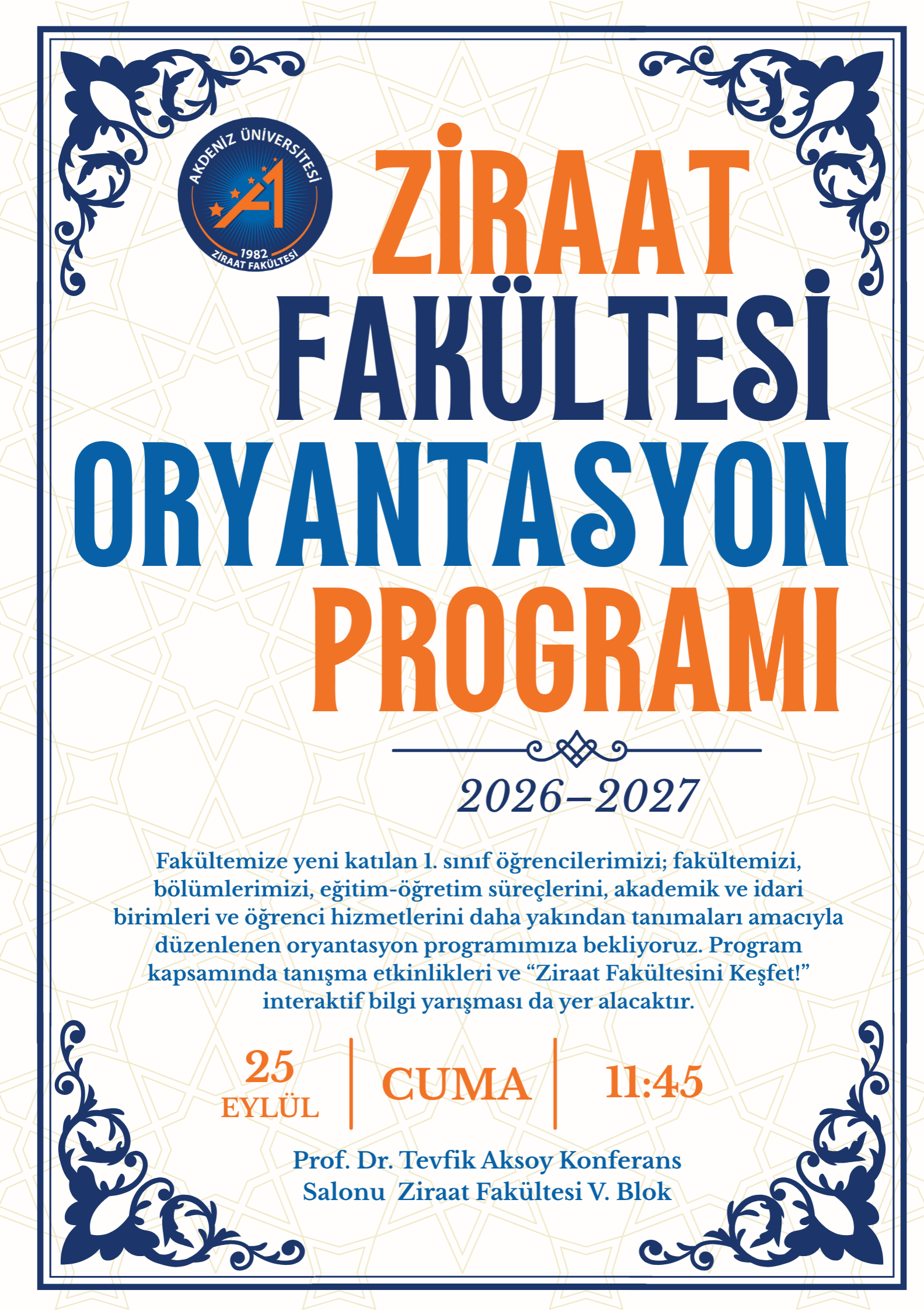 1.Sınıf Oryantasyon Etkinliği