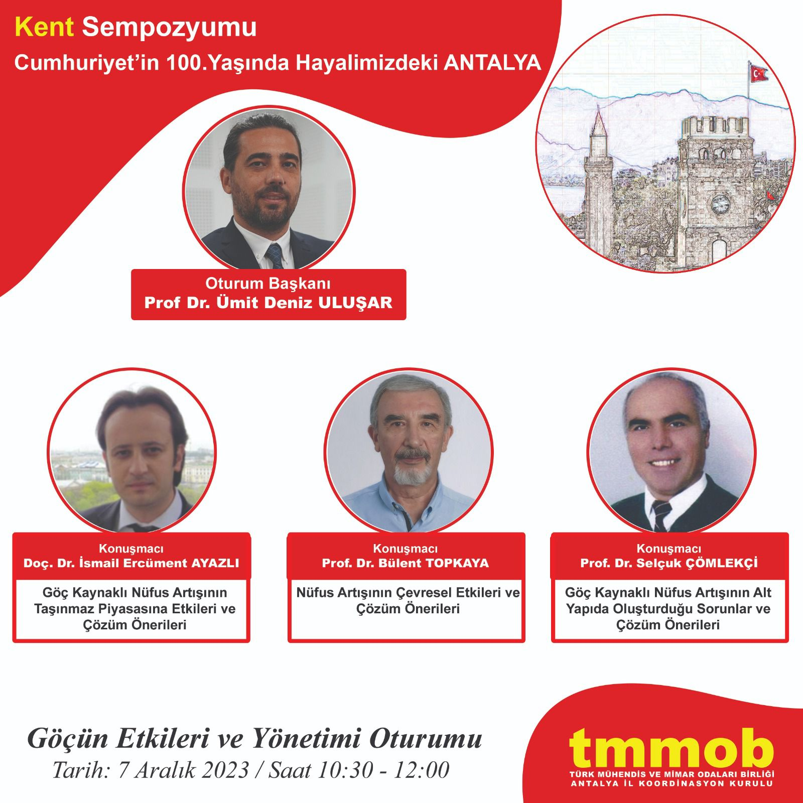 TMMOB Antalya Kent Sempozyumu:  Göçün Etkileri ve Yönetimi Oturumu